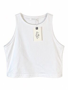 ReoRia White Cropped Tank